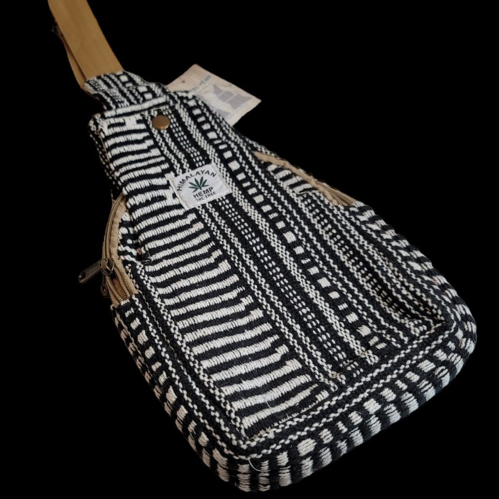 Hemp Sling Backpack- Hemp Cross body Bag-Hemp Shoulder Backpack Adjustab…